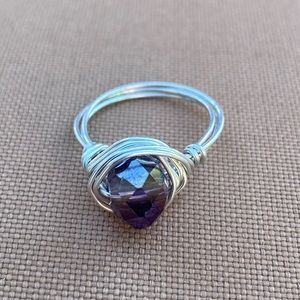 Purple Bead Ring